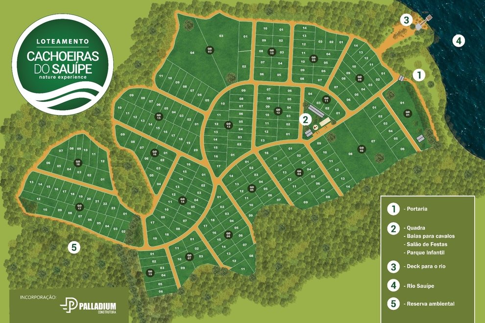 Mapa do loteamento
